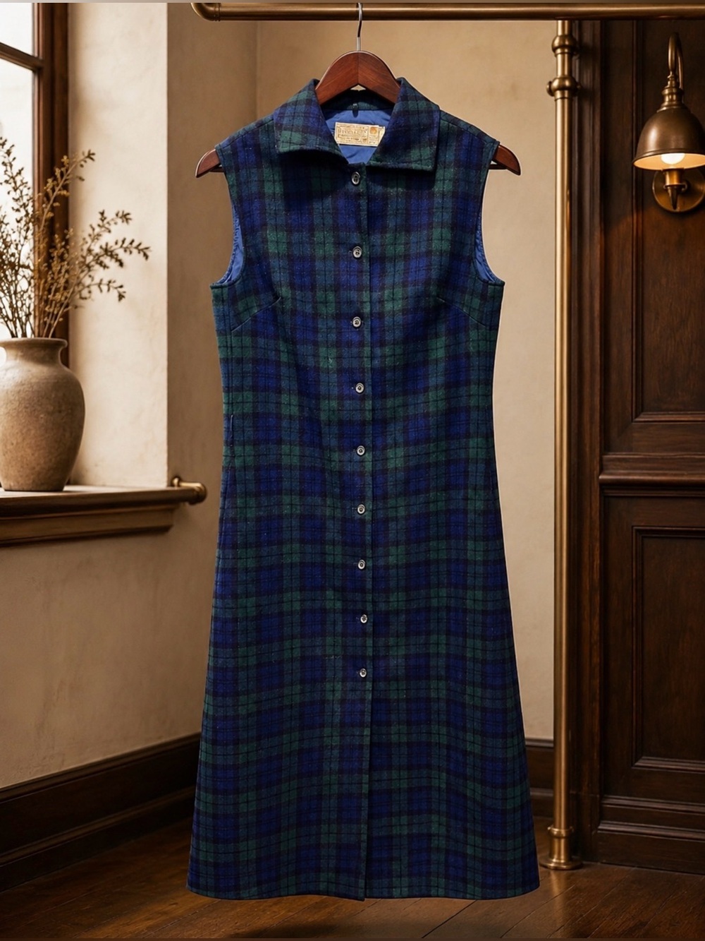 Pendleton size large sleeveless tartan wool dress
